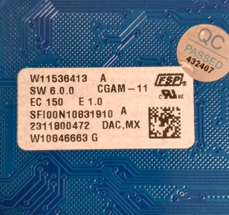New OEM Replacement for Whirlpool Oven Control W11536413