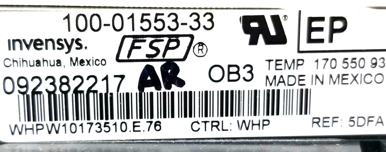 OEM Replacement for Whirlpool Range Control W10173510