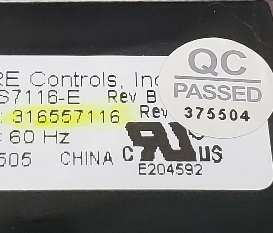 OEM Replacement for Frigidaire Range Control 316557116