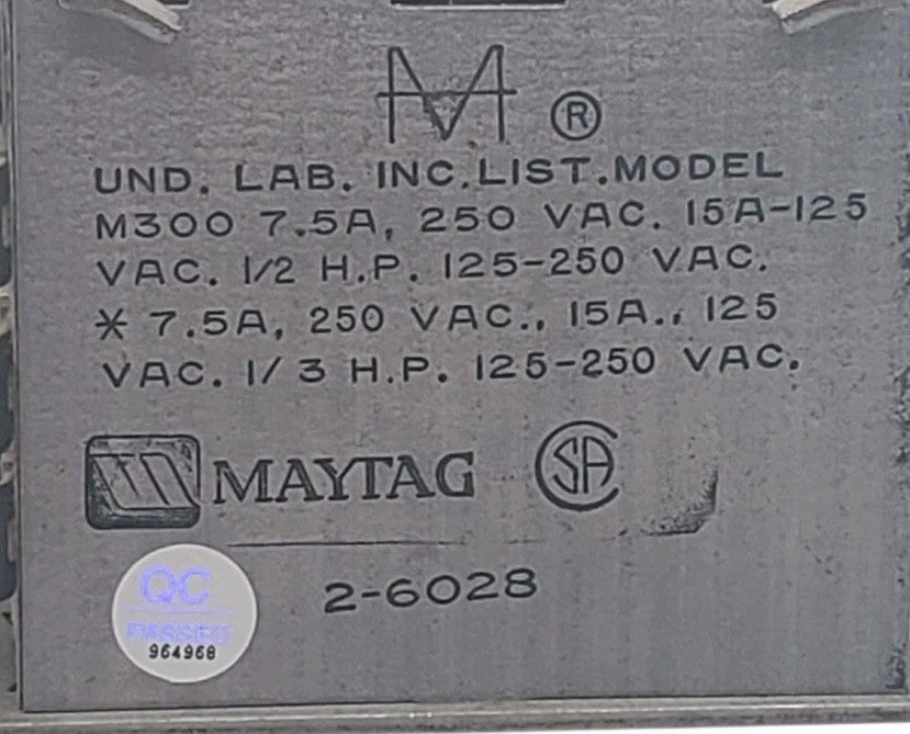 OEM Replacement for Maytag Washer Timer 2-6028