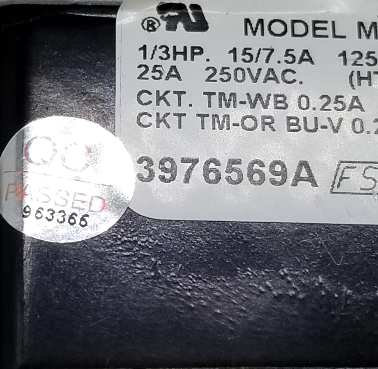 OEM Replacement for Whirlpool Dryer Timer 3976569A