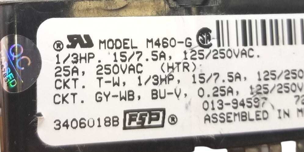 OEM Replacement for Kenmore Dryer Timer 3406018B ~ ~