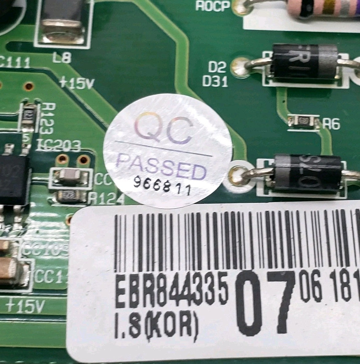 OEM Replacement for LG Refrigerator Control EBR84433507