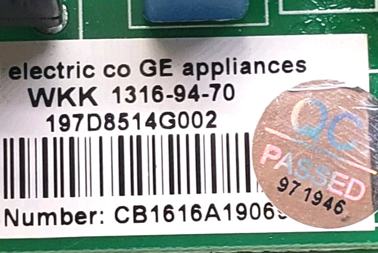 OEM Replacement for GE Fridge Control Board 197D8514G002