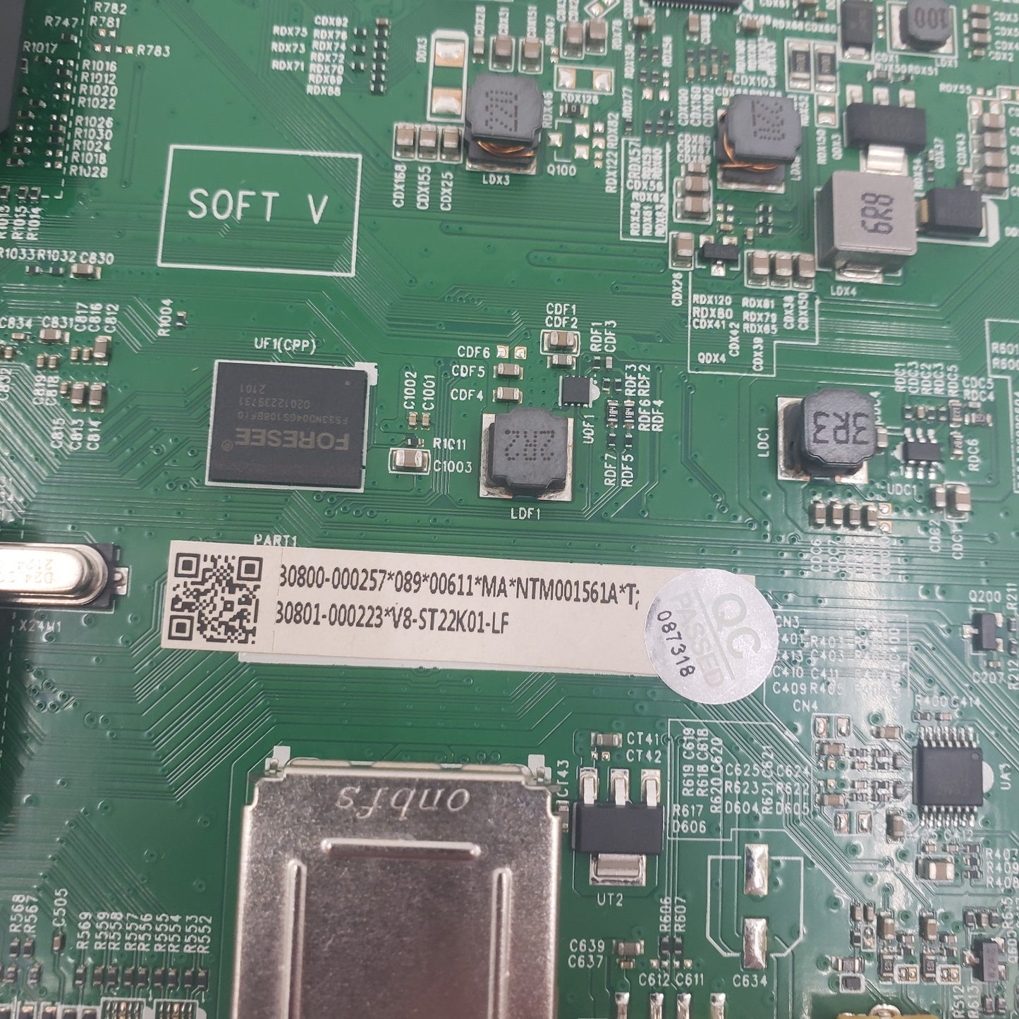 New OEM TCL TV 65S431 Main Board 30800-000257 -- redo picture - green washed out