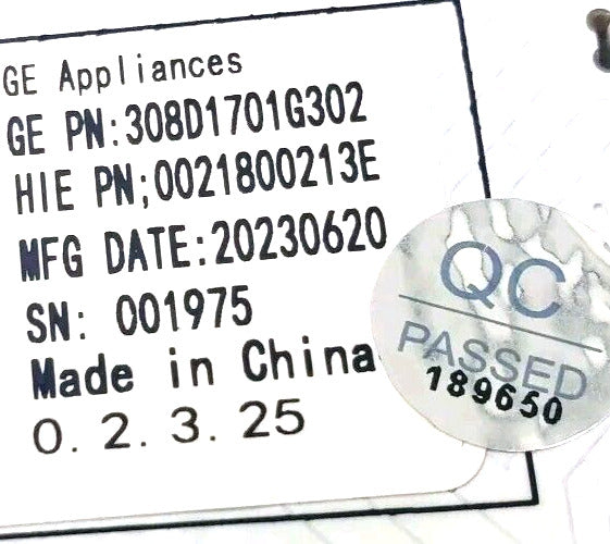 OEM Replacement for GE Washer Control Board 308D1701G302