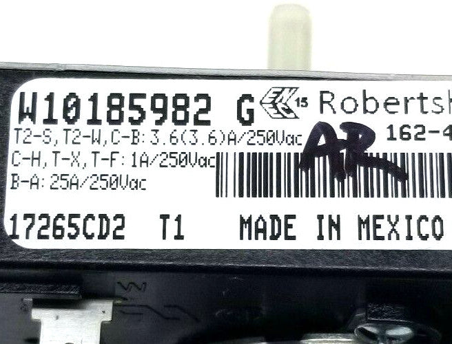 Replacement for Whirlpool Dryer Timer W10185982G W10185982 ⭐️
