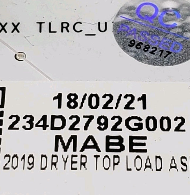 OEM Replacement for GE Dryer Control 234D2792G002 WE22X32178