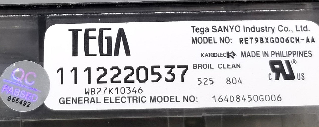 OEM Replacement for GE Oven Control 164D8450G006 WB27K10346