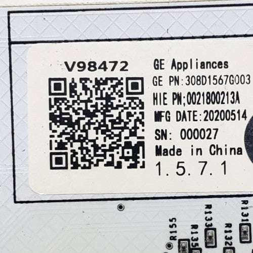 OEM Replacement for GE Washer Control Board 308D1567G003