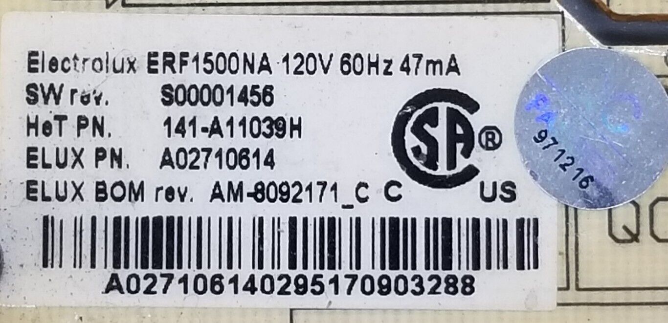 OEM Replacement for Frigidaire Fridge Control A02710614