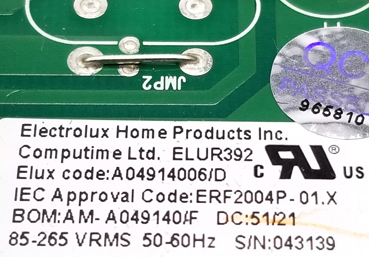 OEM Replacement for Electrolux Fridge Control A04914006