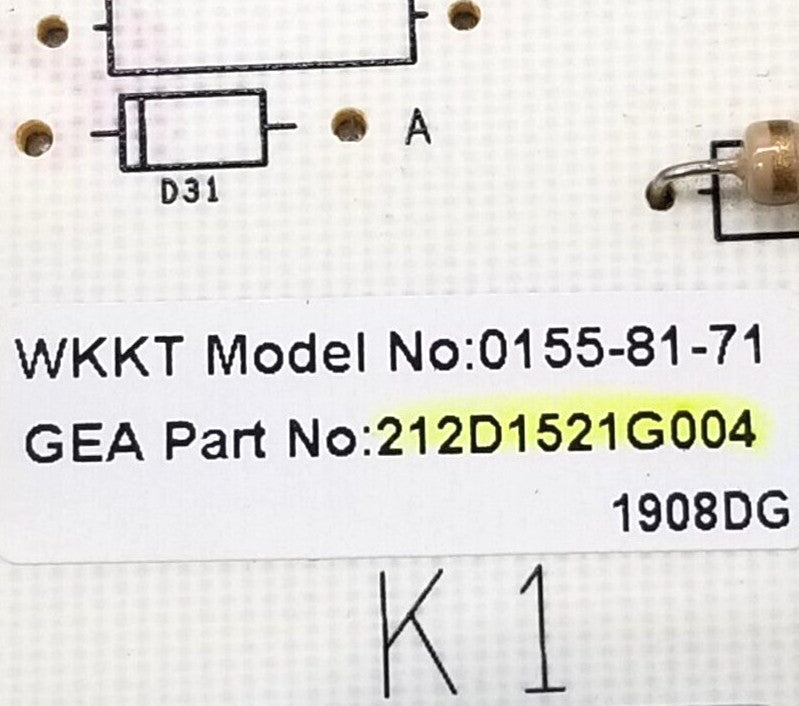OEM Replacement for GE Dryer Control 212D1521G004