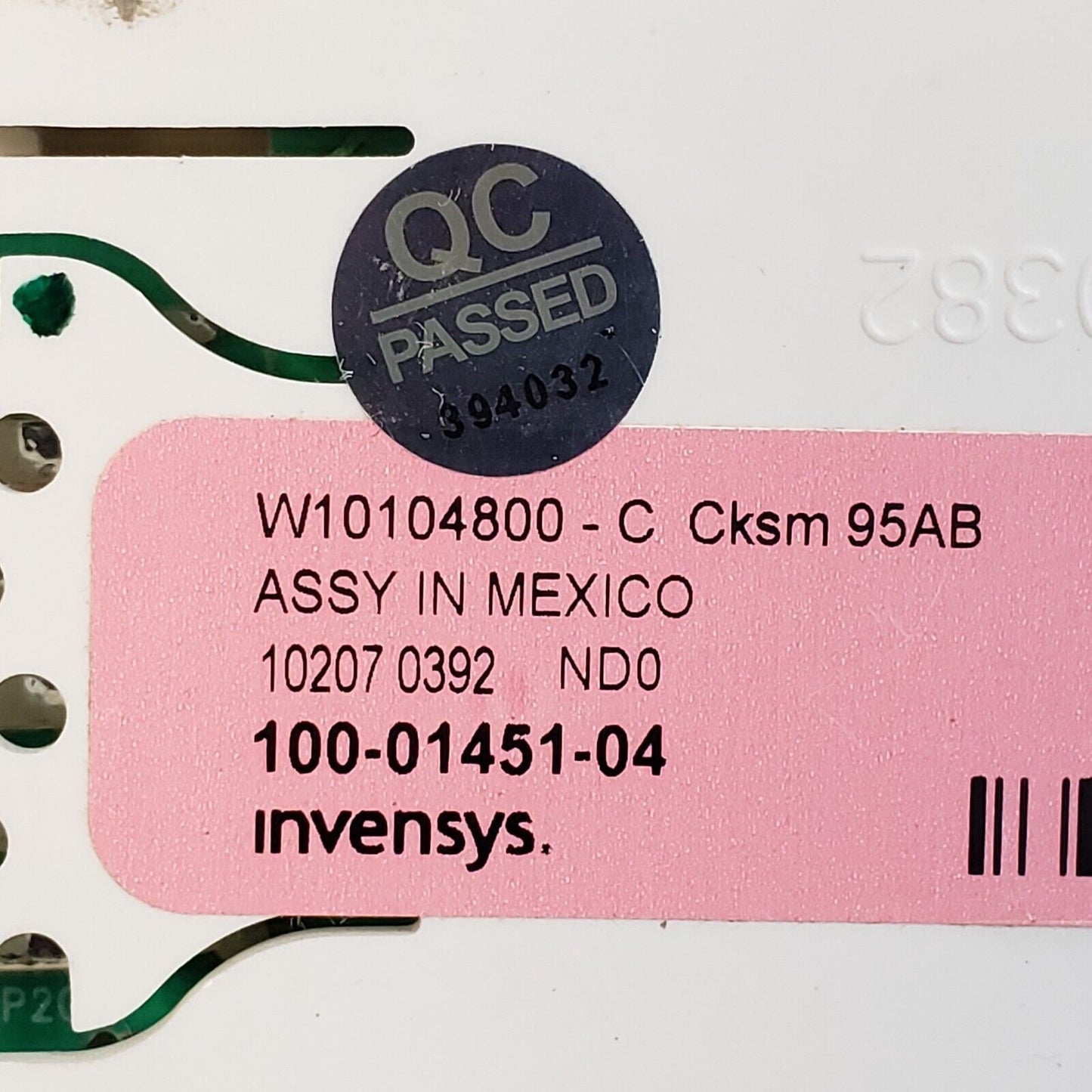 OEM Replacement for Whirlpool Washer Control W10104800