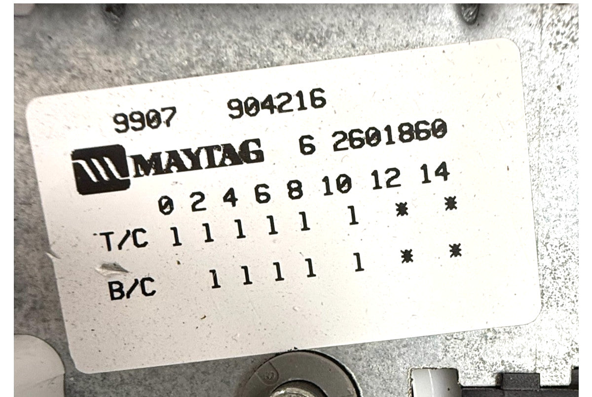 OEM Replacement for Maytag Washer Timer 6 2601860