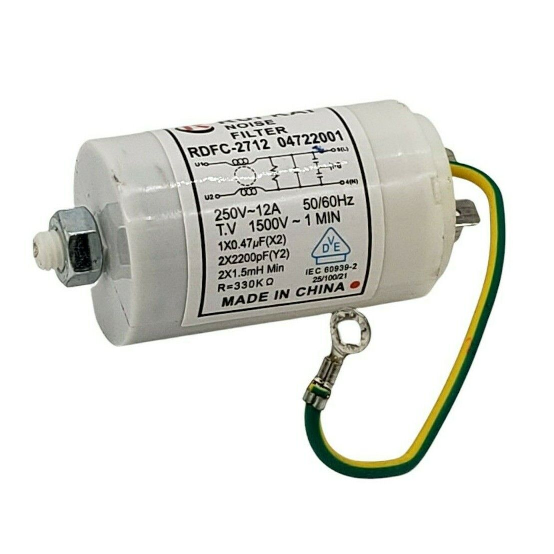 NEW Replacement for Samsung Dishwasher Noise Filter RDFC-2712 - 1 YEAR