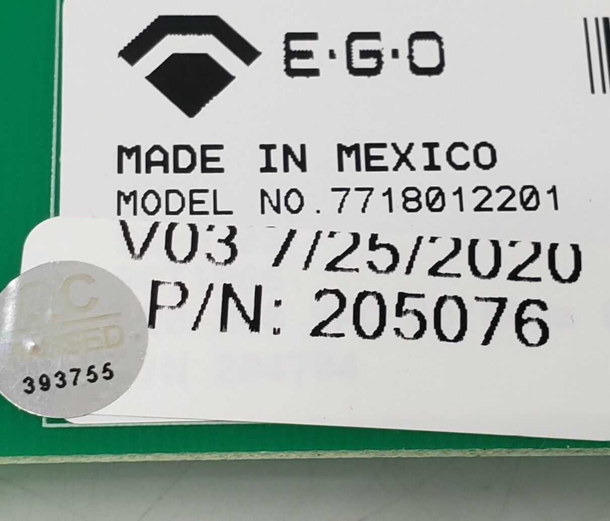 OEM Replacement for Speed Queen Washer Control 205076