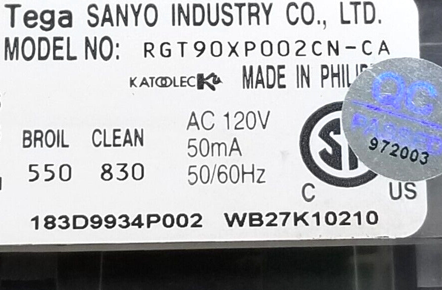 OEM Replacement for GE Range Control 183D9934P002 ~ ~