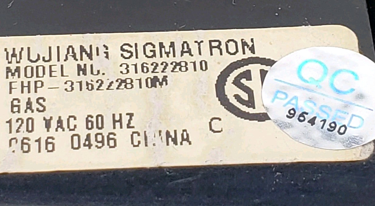 OEM Replacement for Kenmore Range Control 316222810