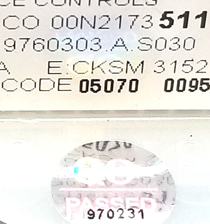 OEM Replacement for Whirlpool Oven Control 9760303 1- Year ~ ~
