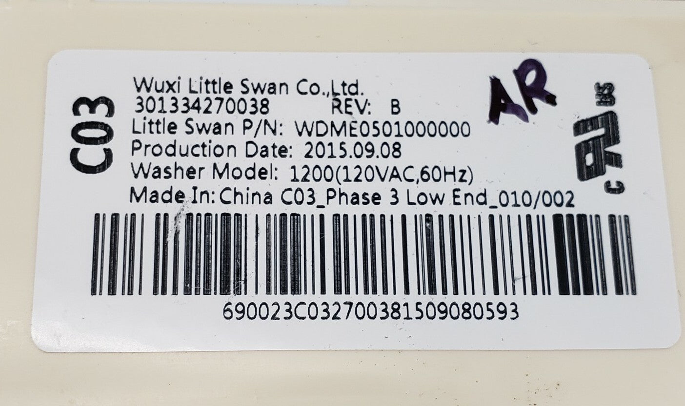 OEM Replacement for GE Washer Control 301334270038