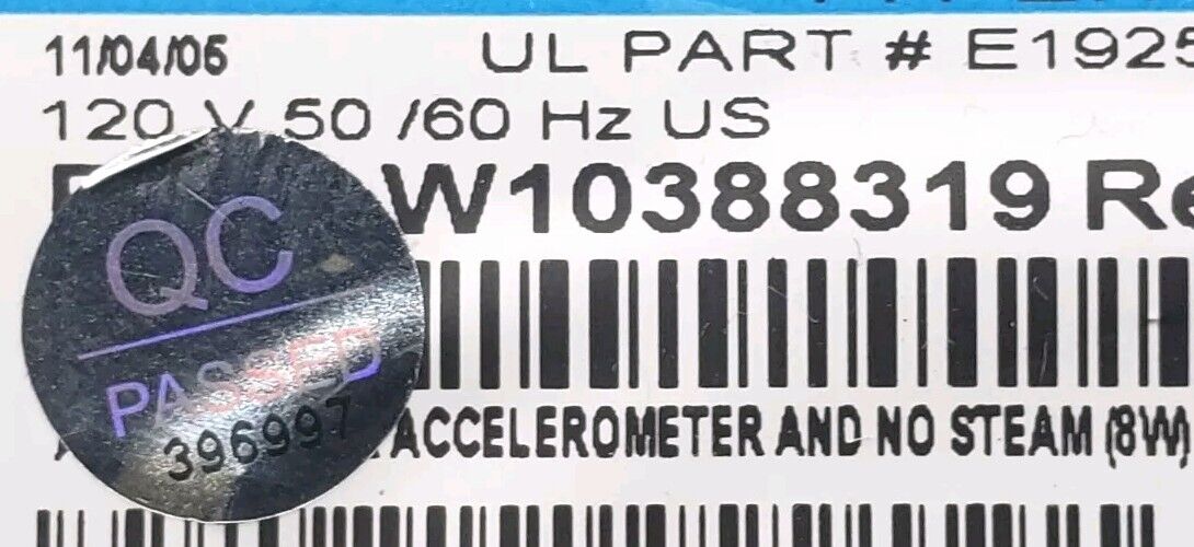 OEM Replacement for Whirlpool Washer Control W10388319 ~ ~