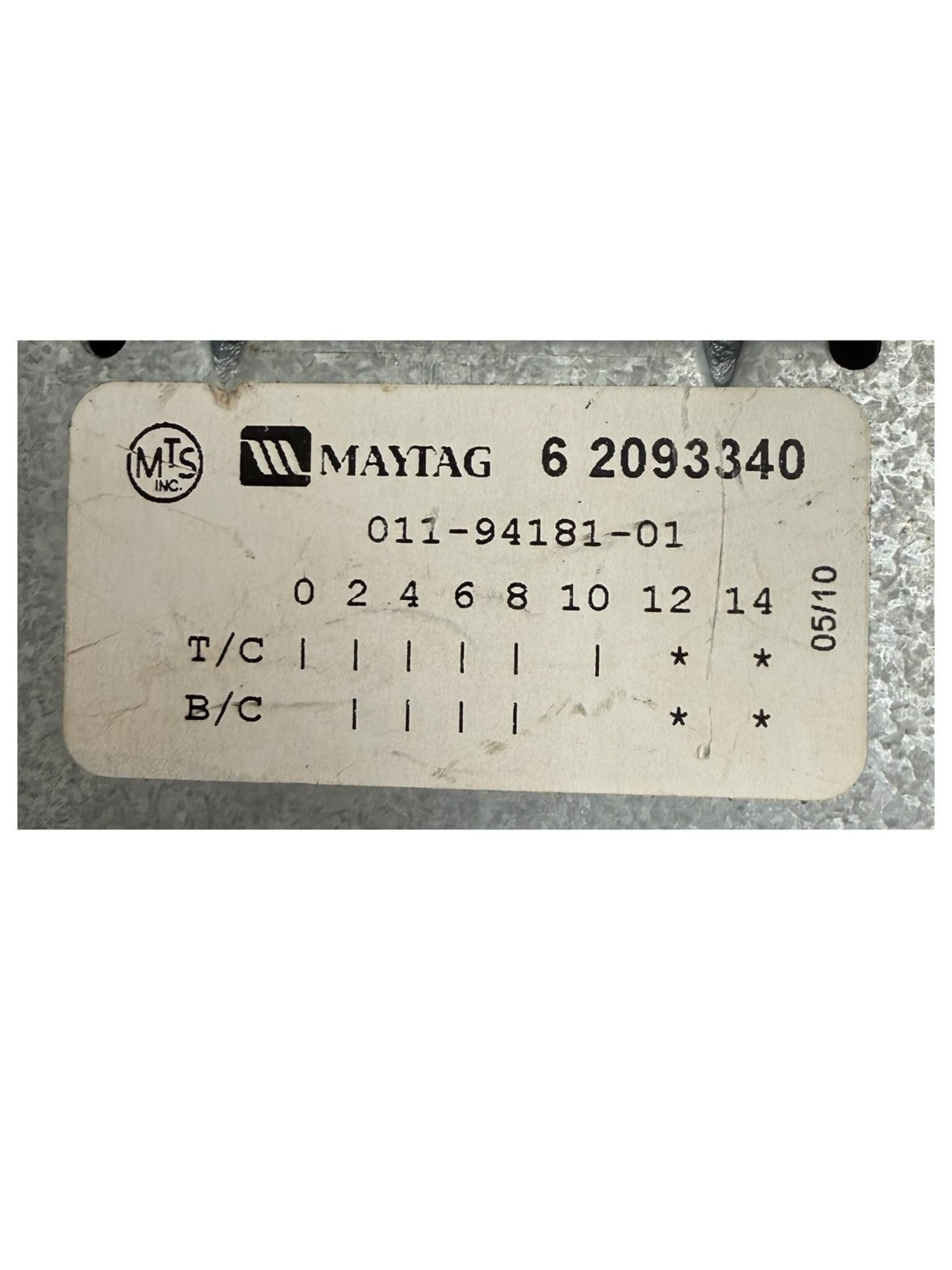 OEM Replacement for Maytag Washer Timer 6 2093340