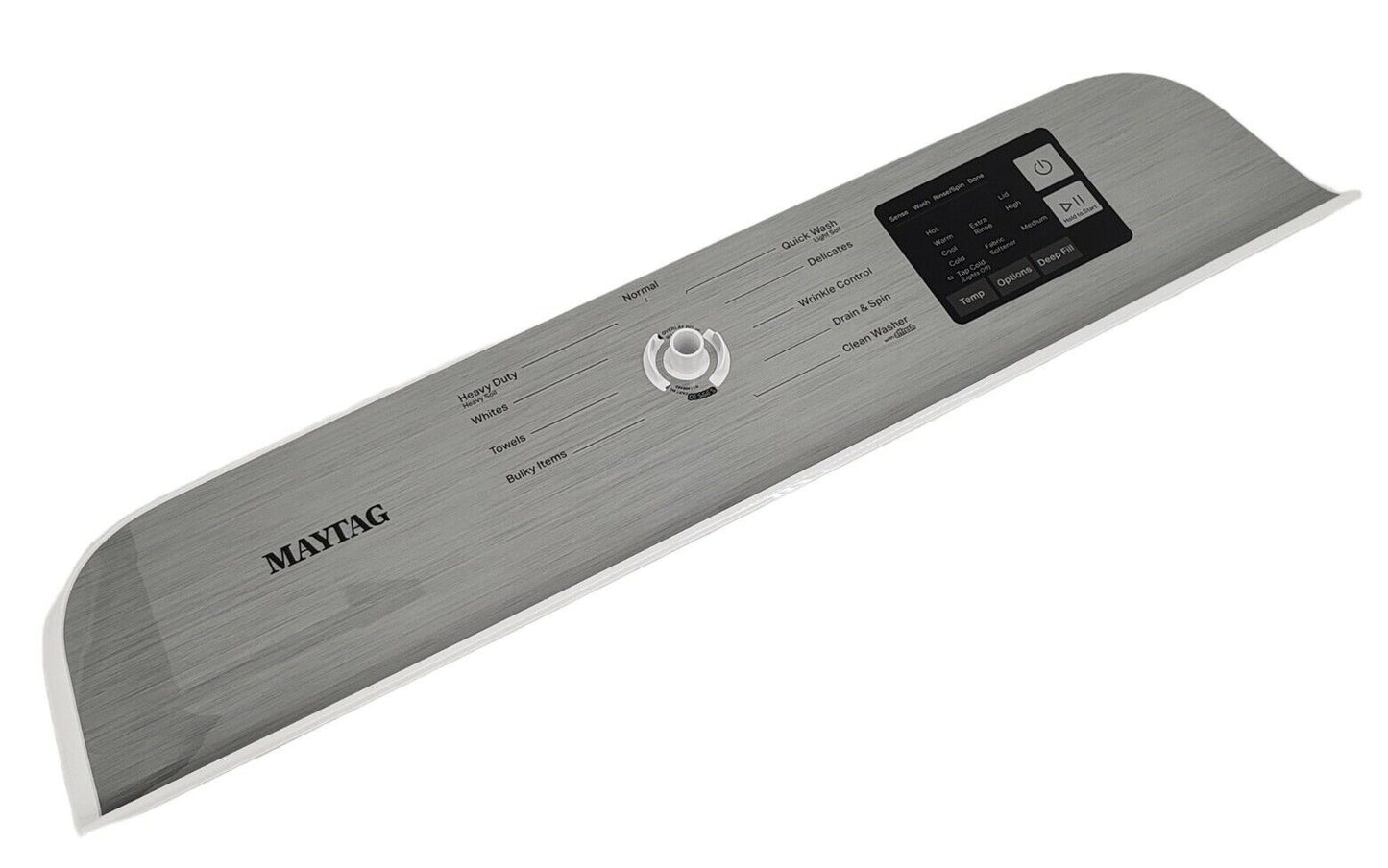 New Genuine OEM Replacement for Maytag Washer User Interface Overlay W11406491