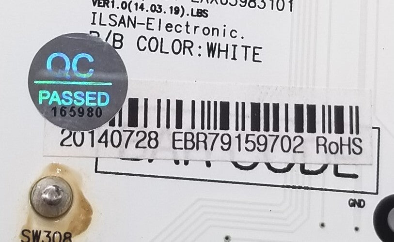 OEM Replacement for LG Fridge Dispenser Control EBR79159702