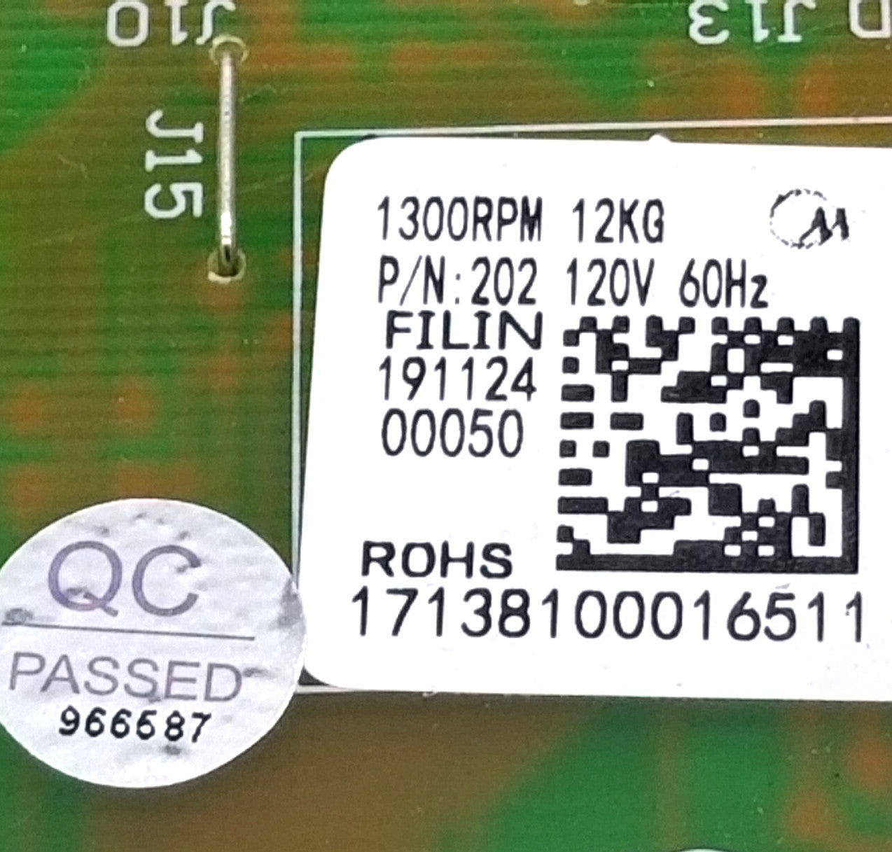 OEM Replacement for Magic Chef Washer Control 17138100016511