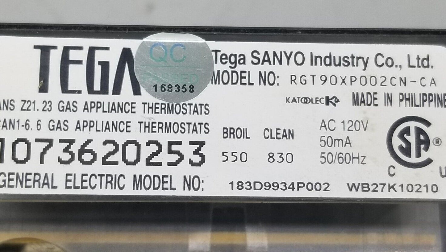 OEM Replacement for GE Range Control 183D9934P002