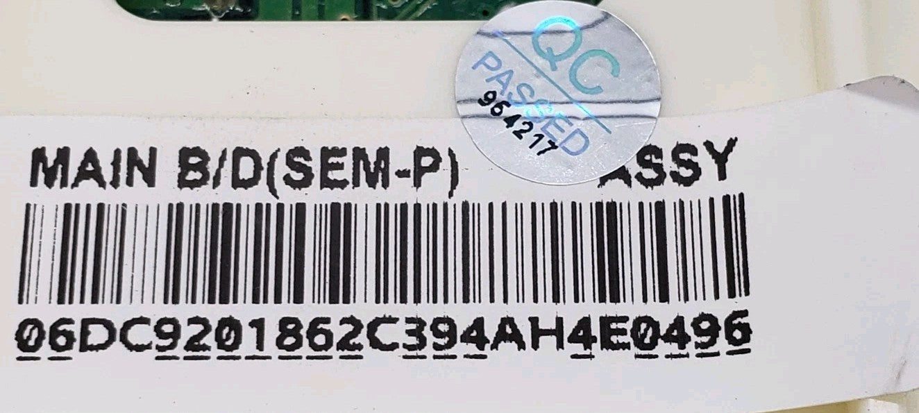 OEM Replacement for Samsung Dryer Control DC92-01862C