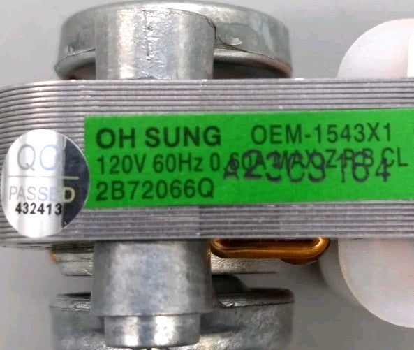 New Genuine OEM Replacement for LG Microwave Motor 2B72066Q