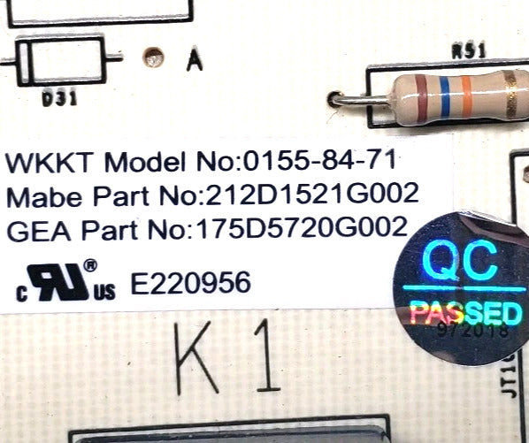 OEM Replacement for GE Dryer Control 175D5720G002 WE4M454