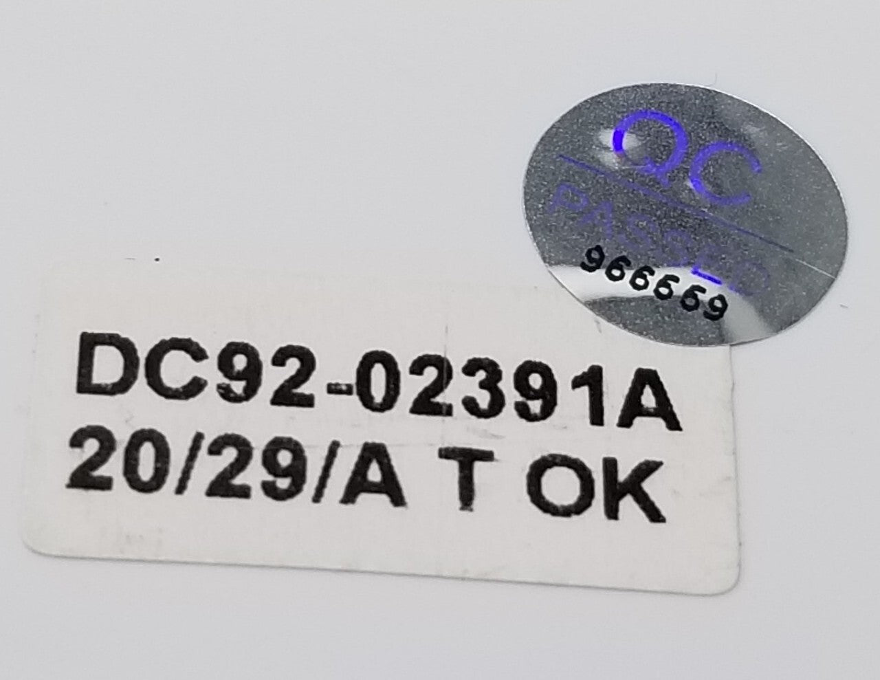 OEM Replacement for Samsung Washer Control DC92-02391A