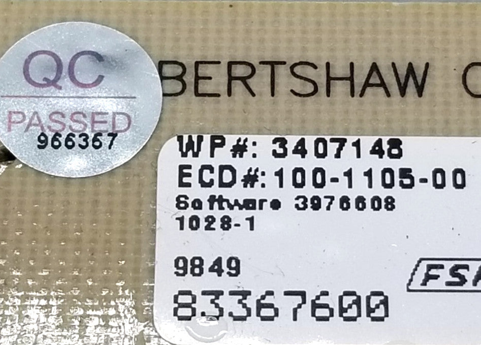 OEM Replacement for Kenmore Dryer Control 3407148