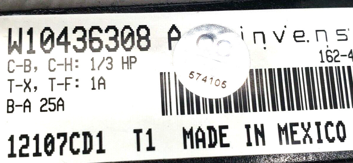 OEM Replacement for Whirlpool Dryer Timer W10436308A ~ ~