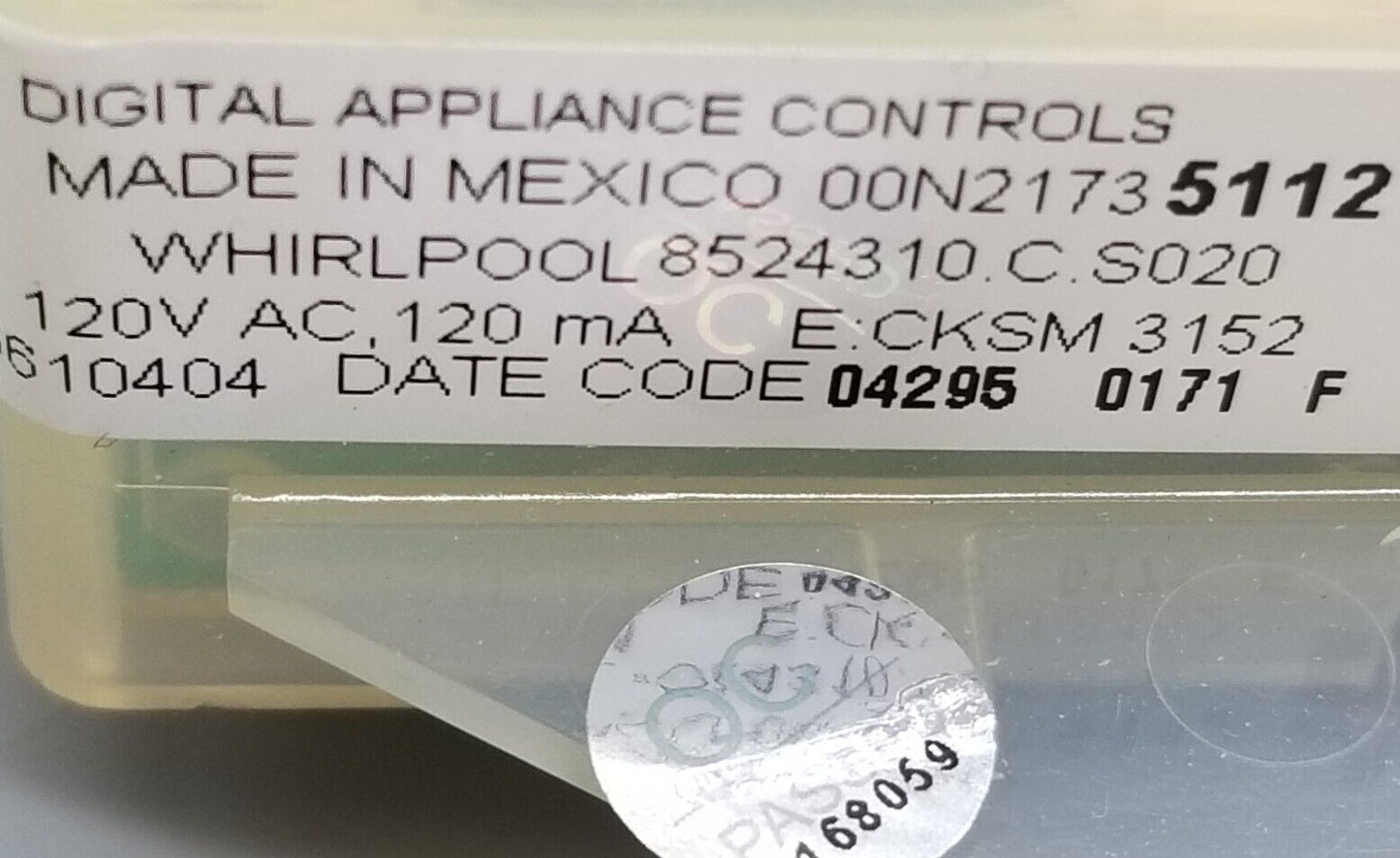 OEM Replacement for Whirlpool Range Control 8524310