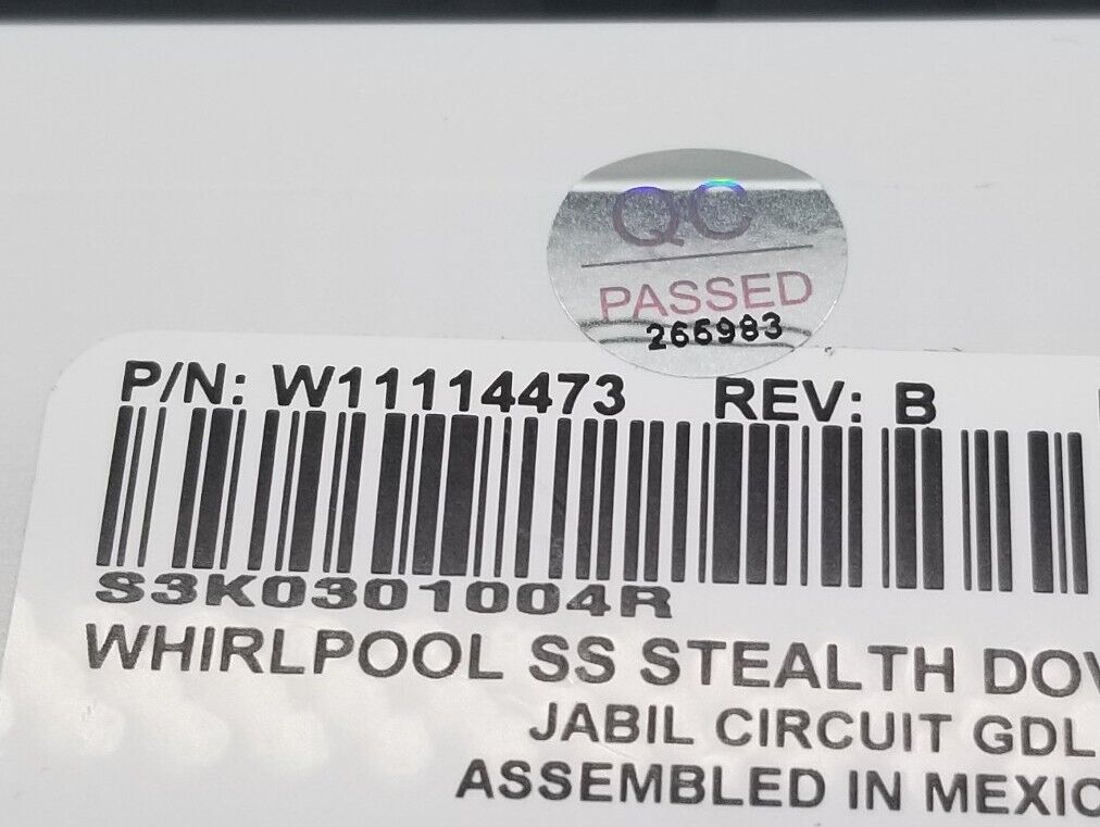 OEM Replacement for Whirlpool Fridge UI Assembly W11114478 ~ ~