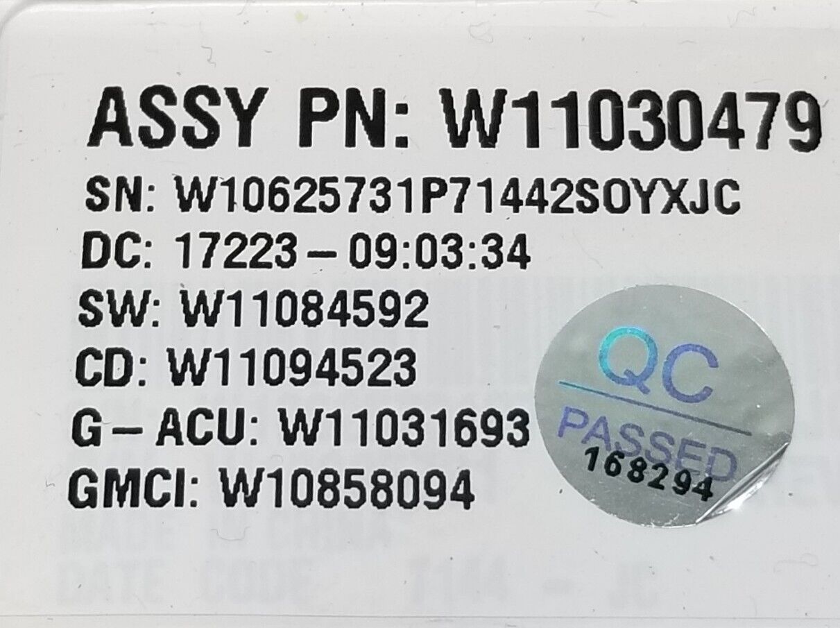 OEM Replacement for Kenmore Washer Control W11030479
