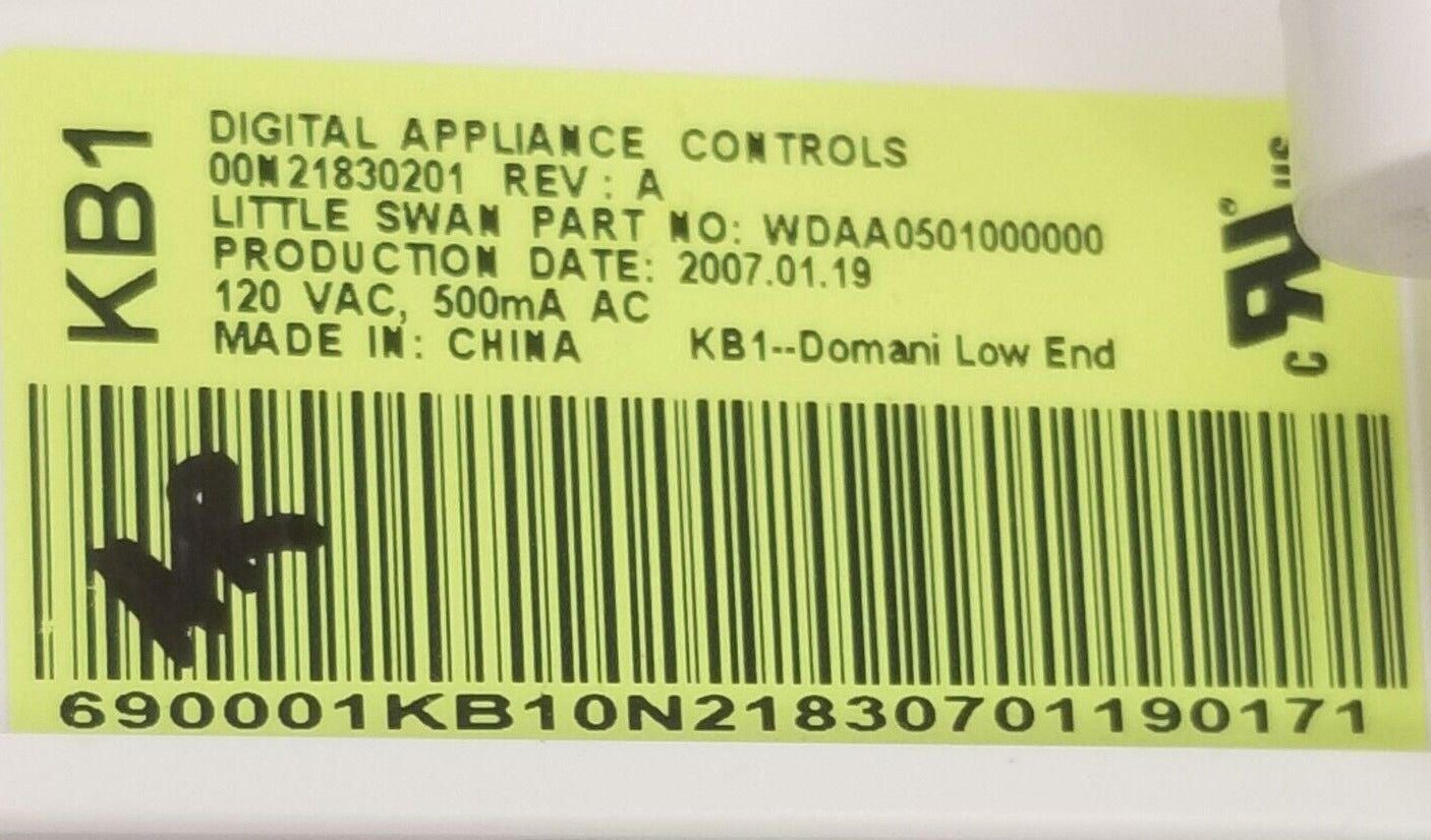 OEM Replacement for GE Washer Control Board 00N21830201