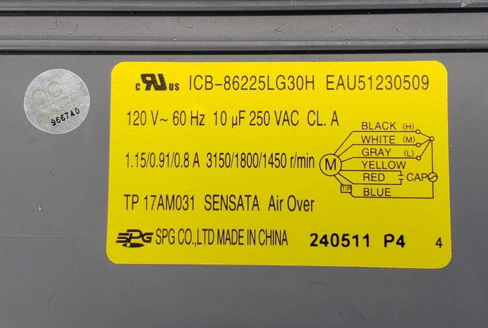 New OEM Replacement for LG Microwave Ventilator Fan Motor EAU51230509