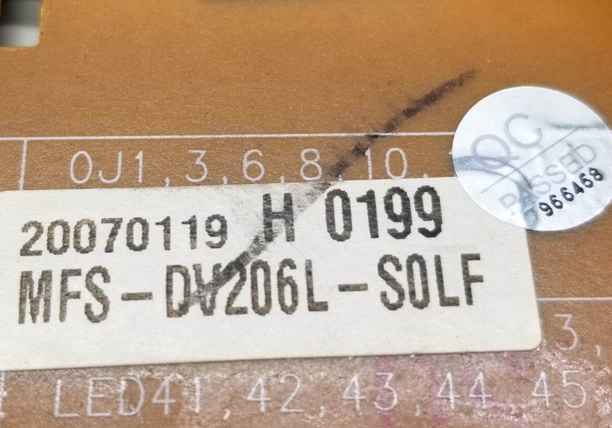 OEM Replacement for Samsung Dryer Control MFS-DV206L-S0