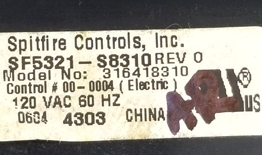 Genuine OEM Replacement for Frigidaire Oven Control 316418310