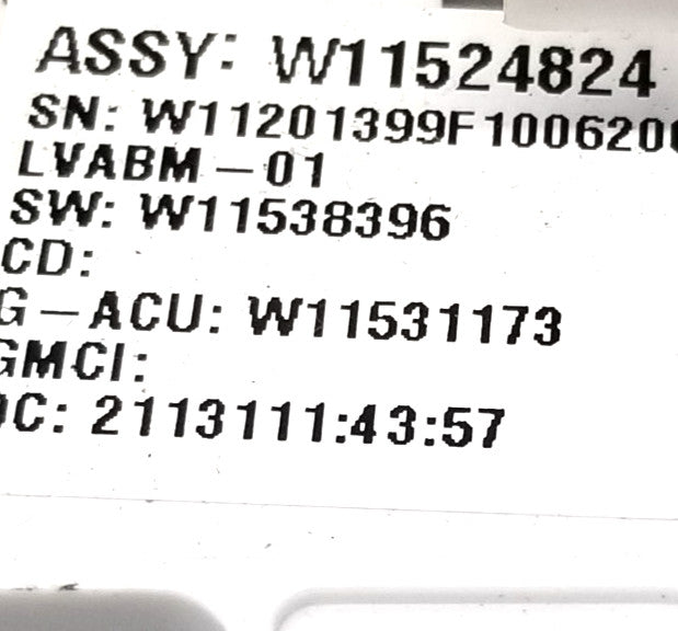 OEM Replacement for Maytag Washer Control W11567712 -