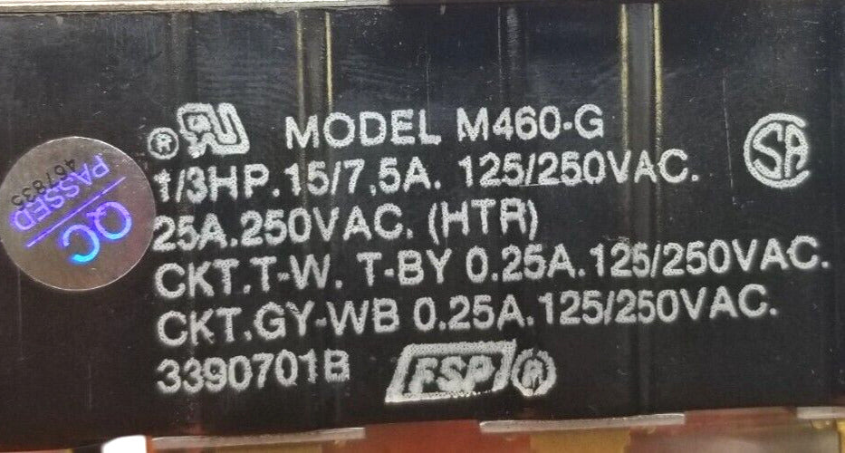 OEM Replacement for Whirlpool Dryer Timer 3390701B ~ ~