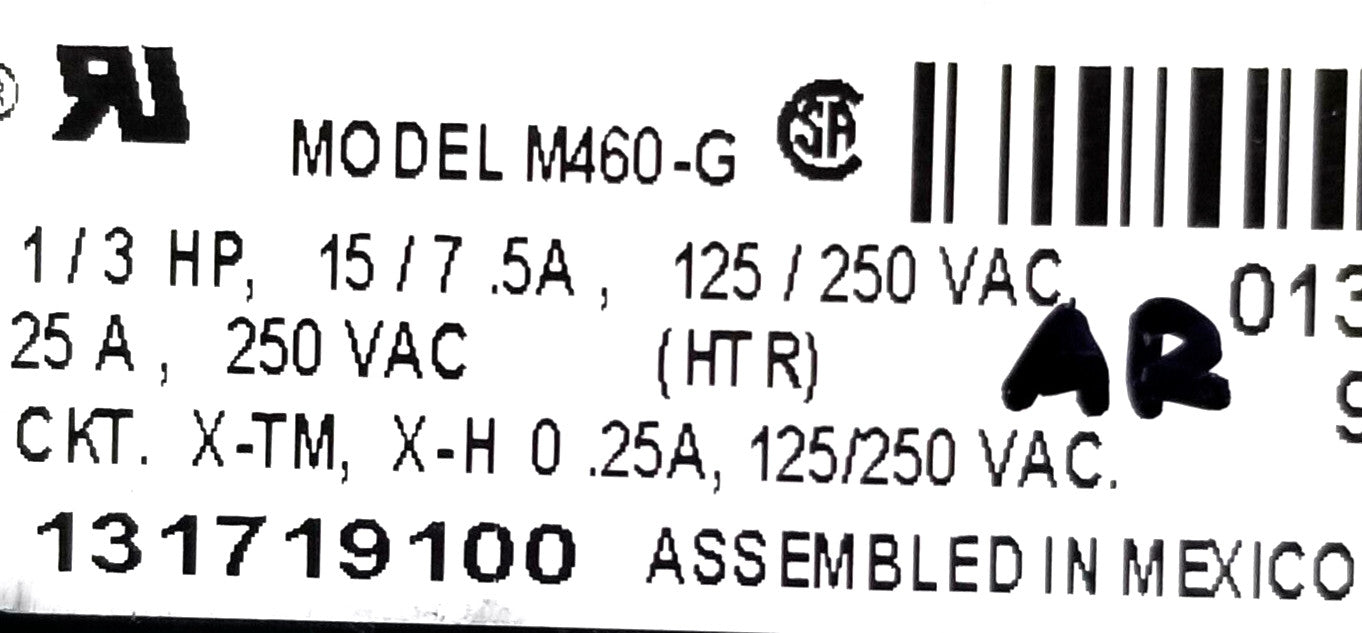 OEM Replacement for Frigidaire Dryer Timer 131719100 ~ ~