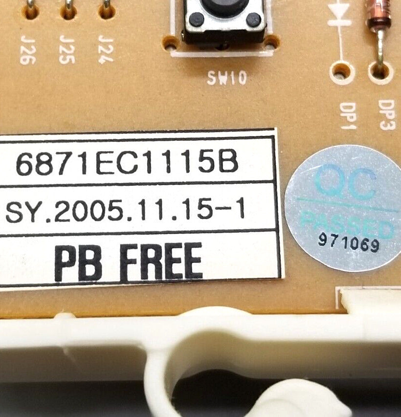 OEM Replacement for LG Dryer Display PCB 6871EC1115B ~ ~