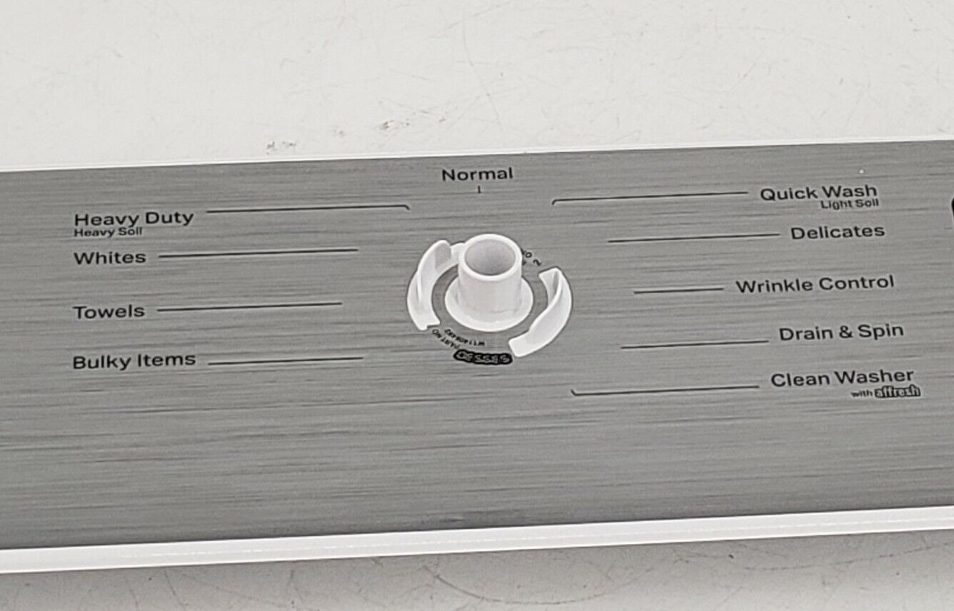 New Genuine OEM Replacement for Maytag Washer User Interface Overlay W11406491
