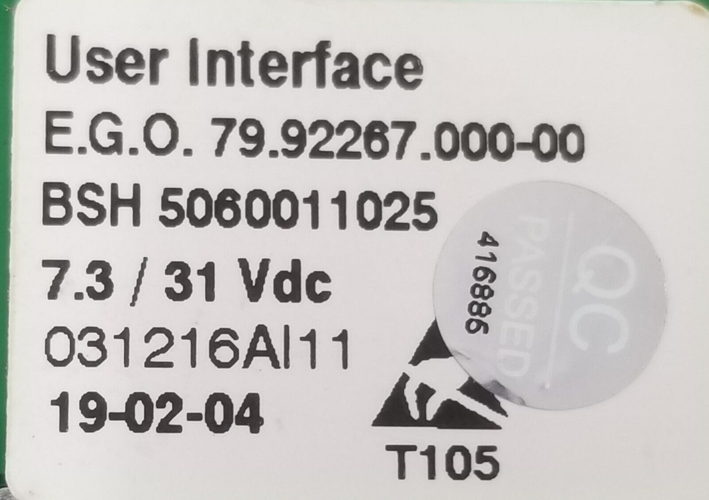 OEM Replacement for Bosch Oven Control 5060011025